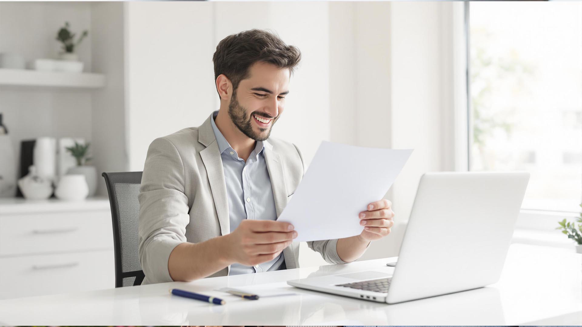 baisse-taux-immobilier-homme-jeune-investisseur-bureau-brochure-ordinateur